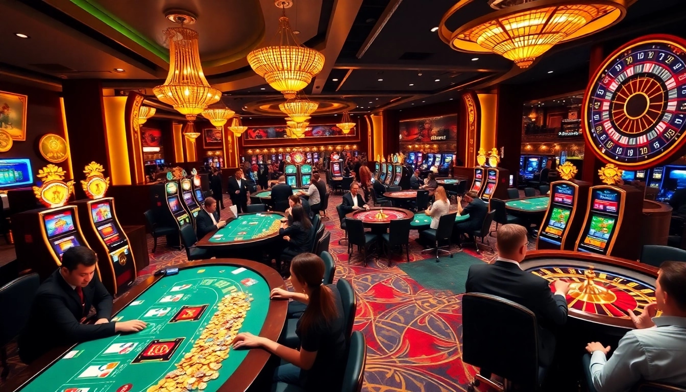 Players enjoying the thrill of high-stakes gambling at 99OK casino with diverse gaming options.