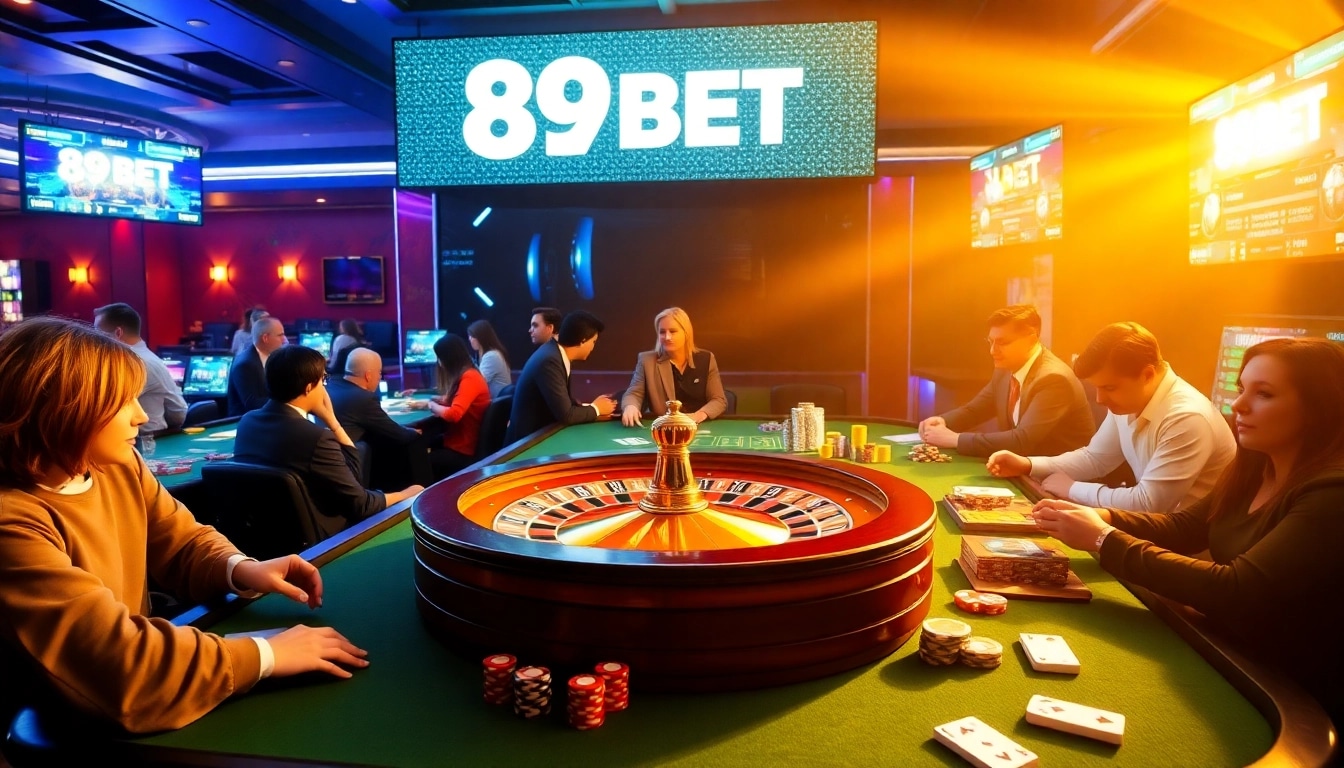Experience a thrilling game action at 89BET casino with colorful chips and engaging gameplay.