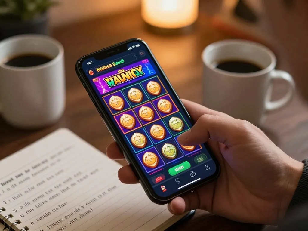Engaging with online slot games on vipwin777, showcasing colorful graphics and interactive gameplay