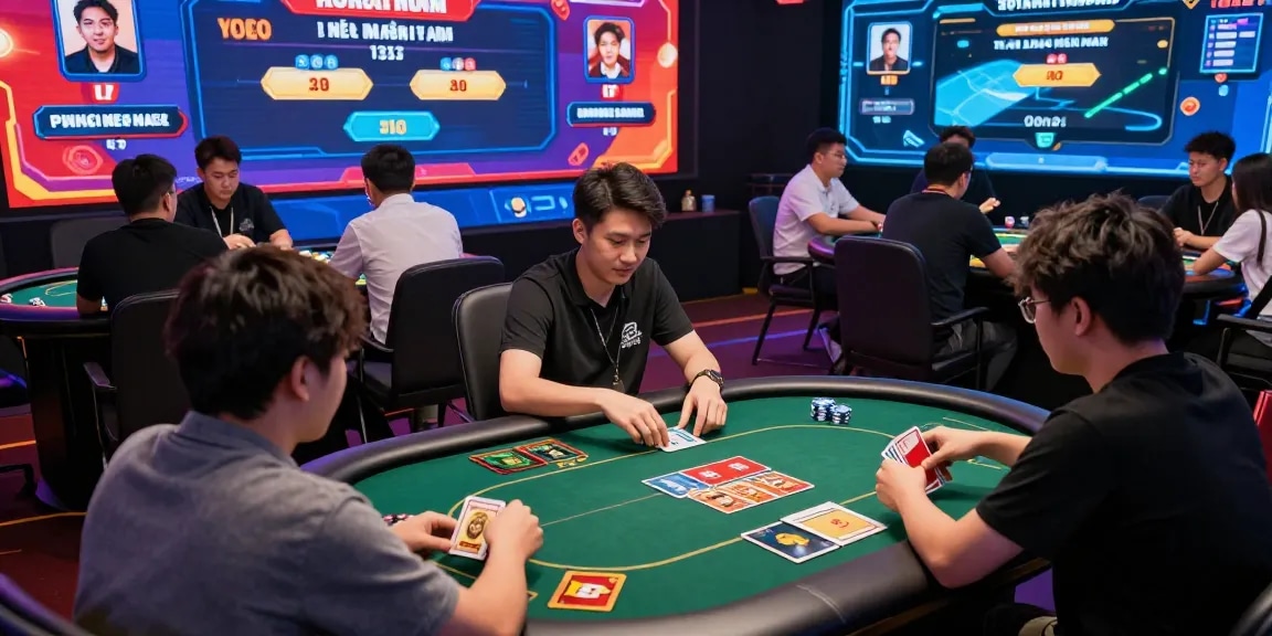 Players actively engaged in exciting game bai doi thuong matches online, showcasing vibrant graphics and animated rewards.