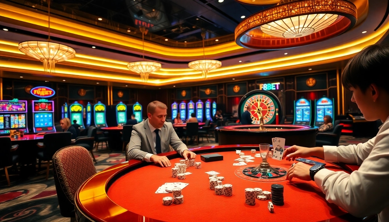 Engaging players at the F8BET casino where excitement meets luxury in gambling.