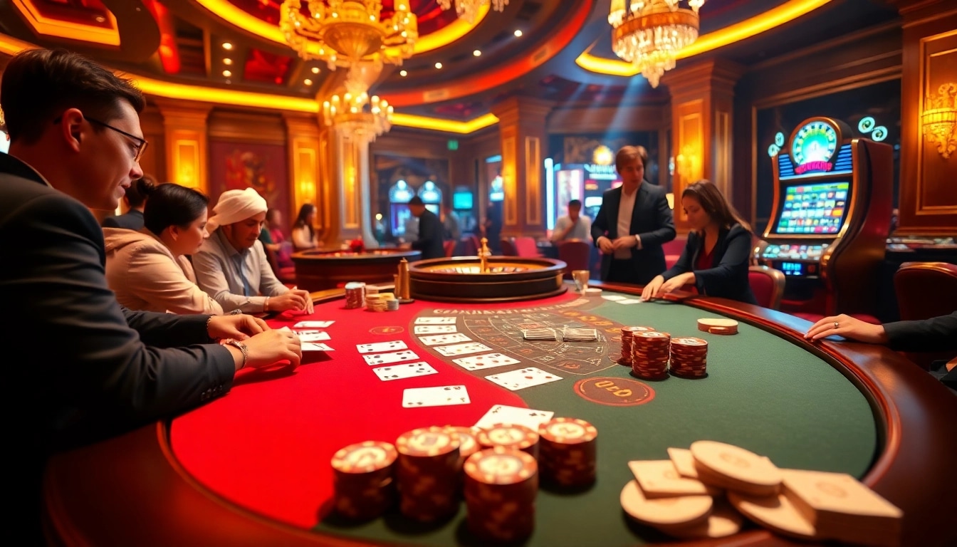 Enjoy thrilling games at trang chủ tt88 with players gathered around a stunning blackjack table.