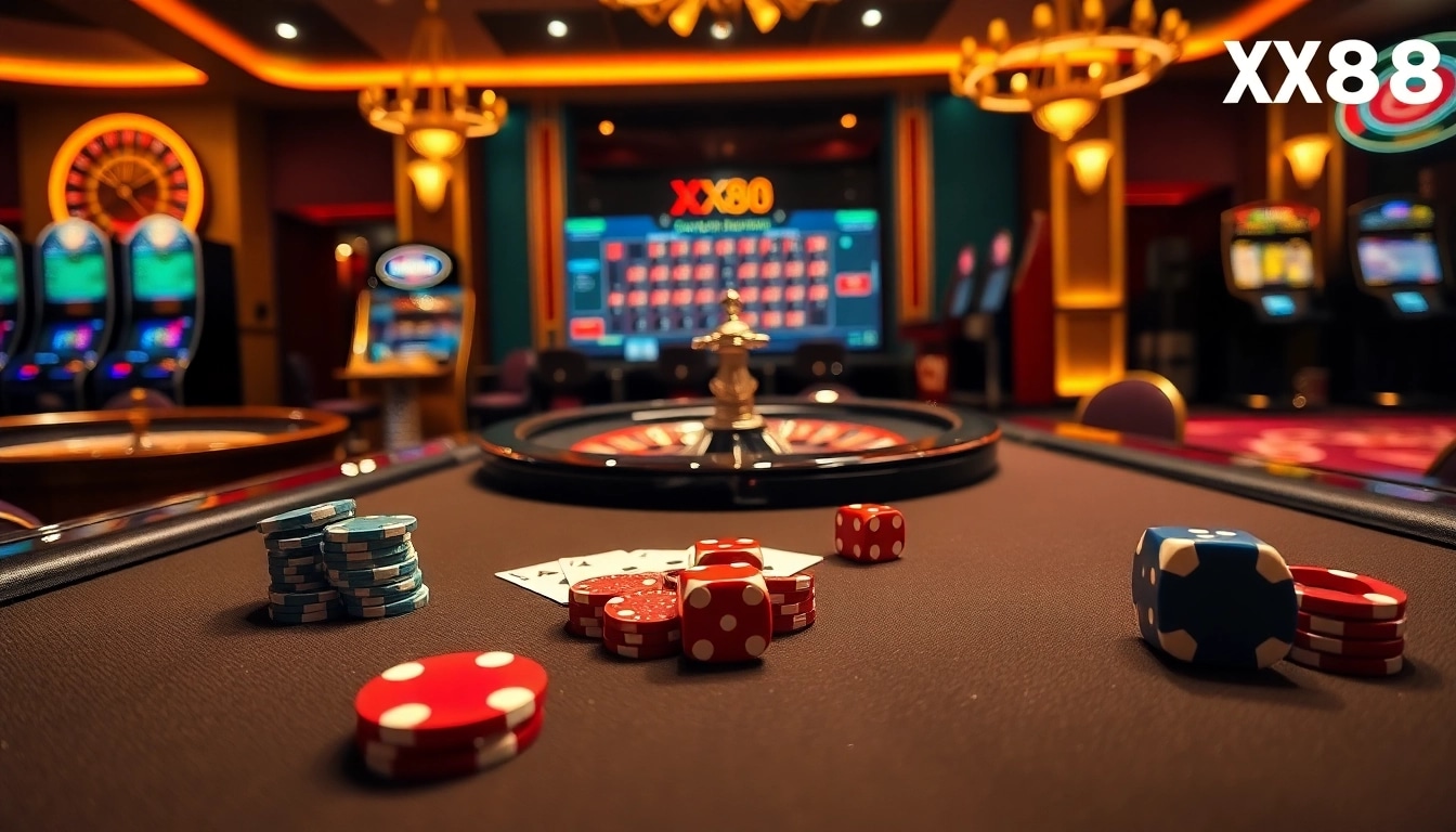 Experience the excitement of Baccarat at XX88 with elegant game elements and thrilling atmosphere.