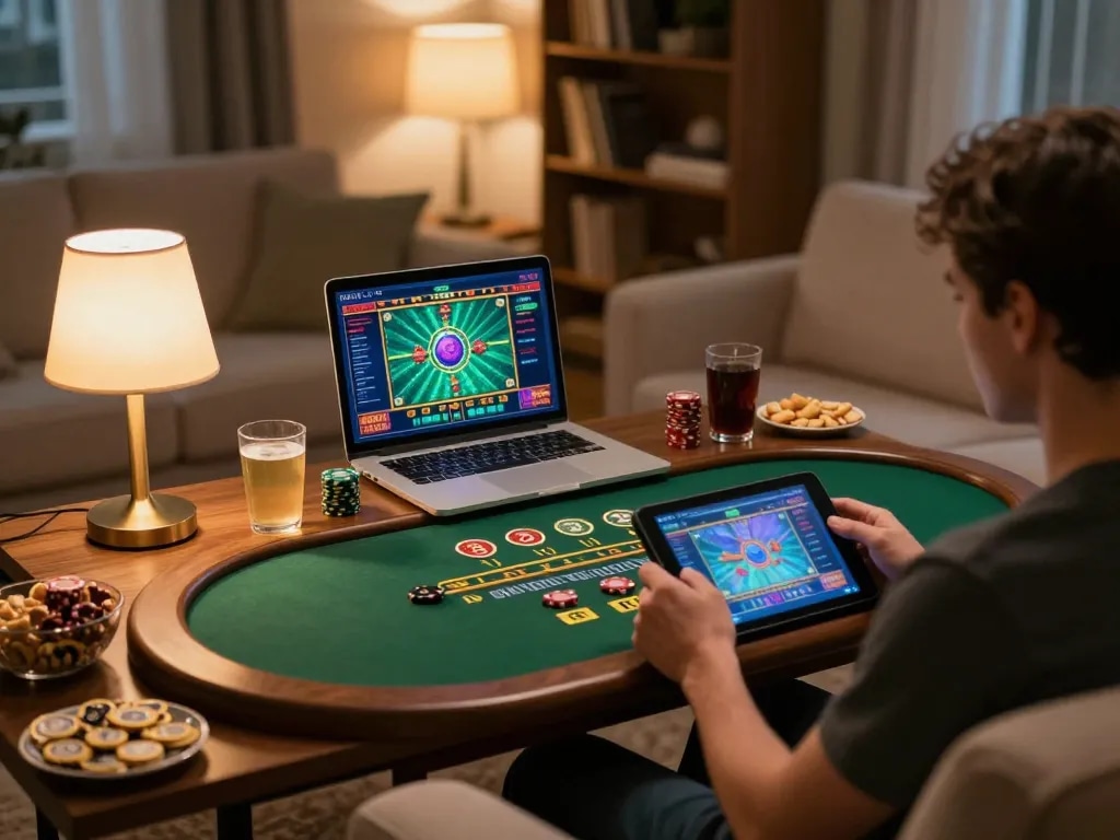 Player enjoying strategic gameplay at SC88 online casino on a tablet.