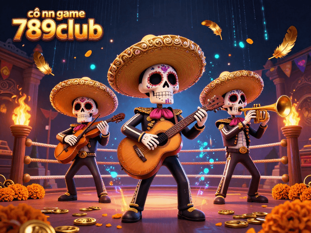 Experience the excitement of cổng game 789club with vibrant casino elements and musical characters.