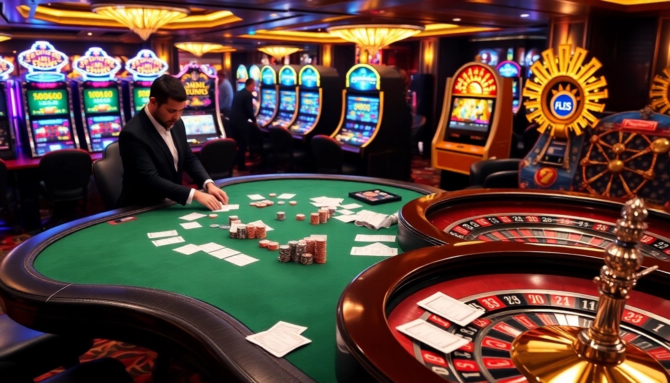 SumClub offers an exciting casino experience with vibrant slot machines, roulette wheels, and professional poker tables.