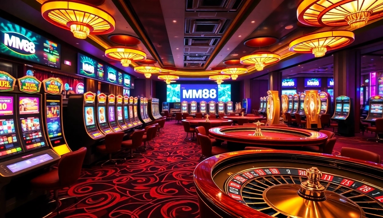 Experience thrilling gaming at https://m88zo.com/ with vibrant roulette wheels and poker tables.