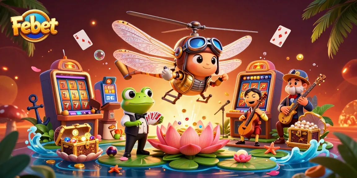 Experience thrilling games at Febet, where the vibrant casino scene bursts with action.
