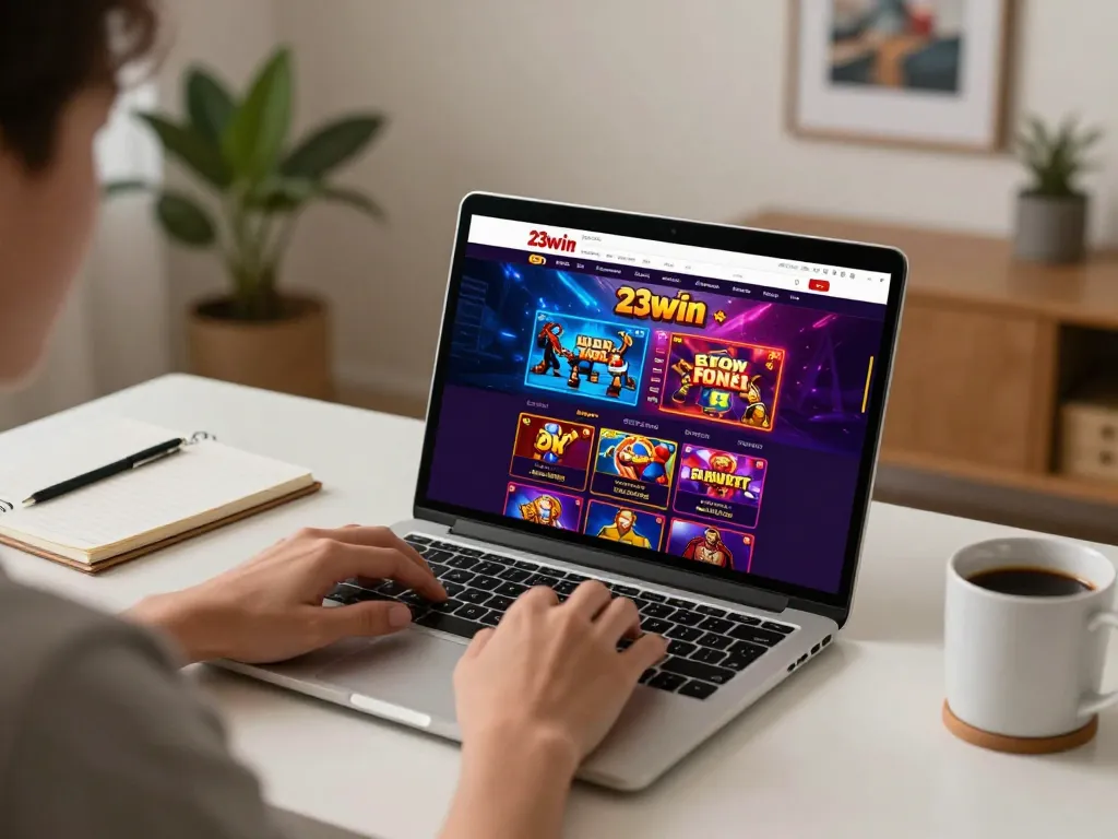 Engaging online gaming on trang chủ 23win with vibrant display showing casino games and player interaction