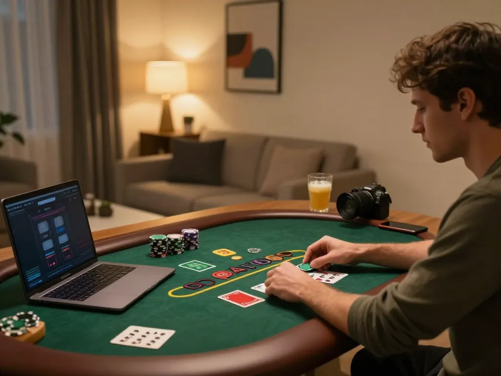 Player using nohu90 online casino app for live dealer blackjack, focused on strategy and gameplay.
