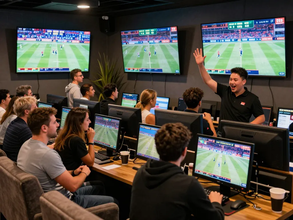 Experience exhilarating sports betting at https://rr88.gratis/ with dynamic live displays and engaged patrons.