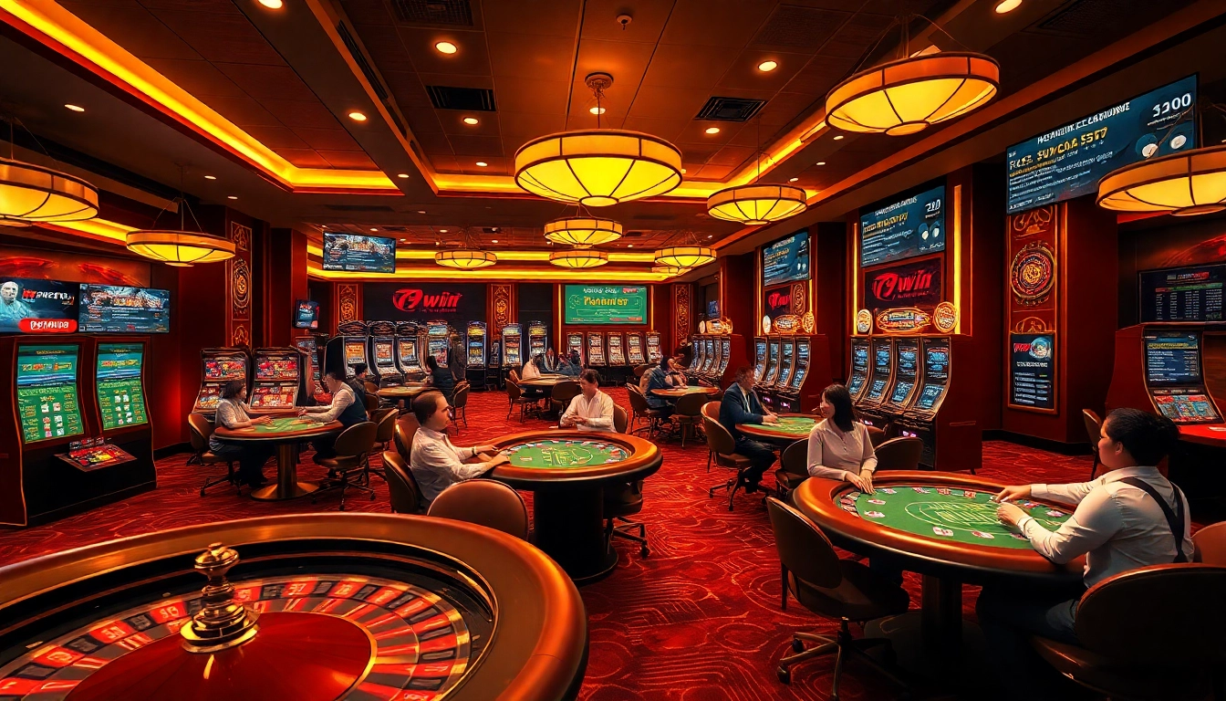 Experience the excitement of 79win with a vibrant online casino scene featuring engaging games and rewards.