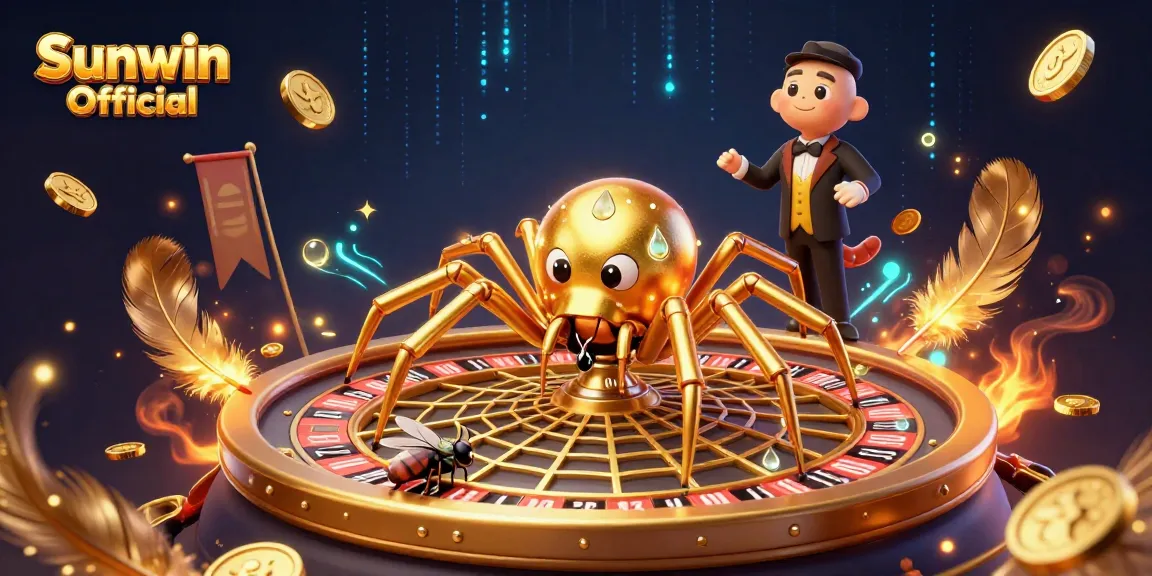 Catch the excitement of Sunwin Official with a dynamic roulette-themed gaming scene.