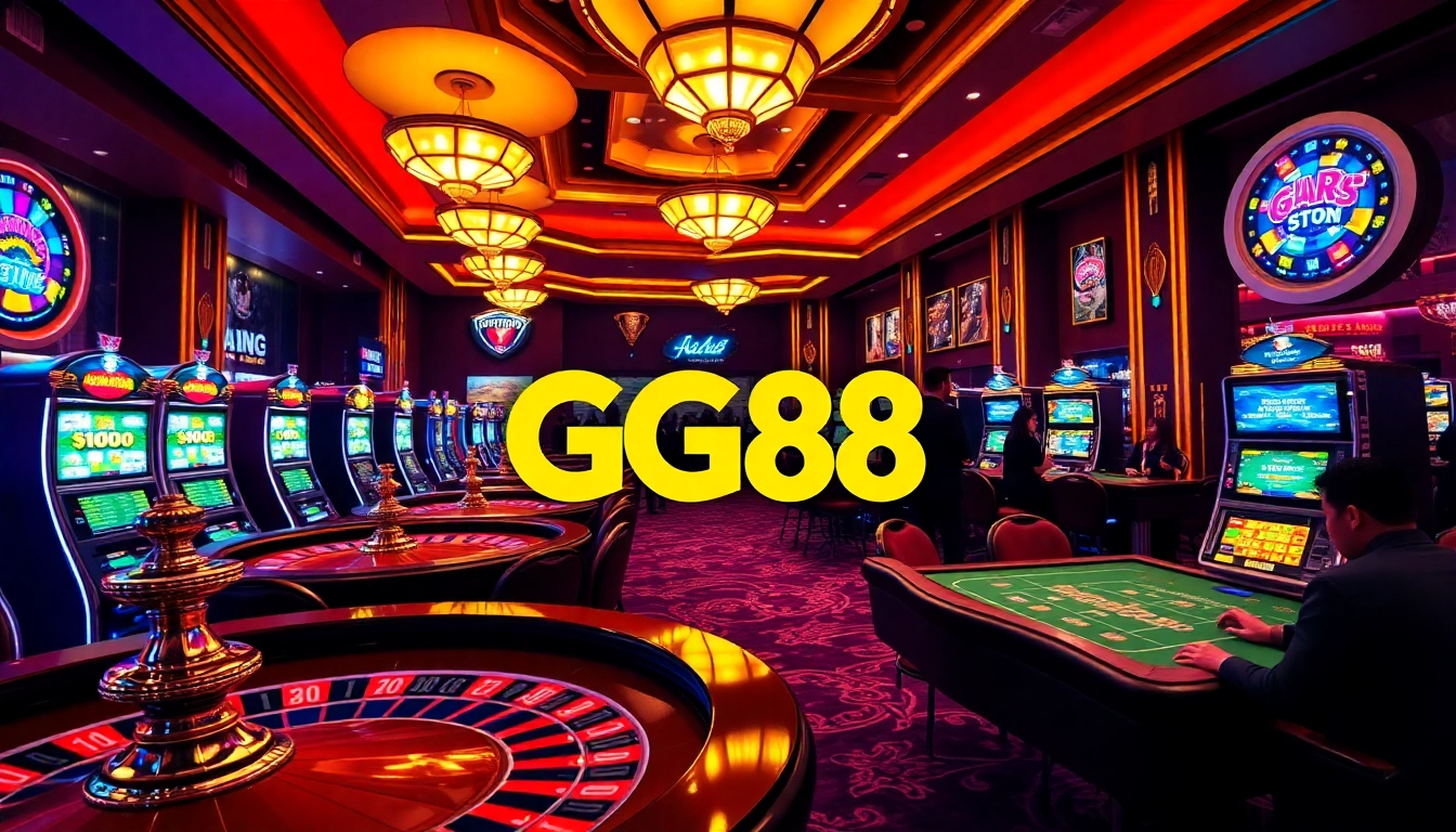 A player winning at a GG88 casino table amidst a lively gaming atmosphere.
