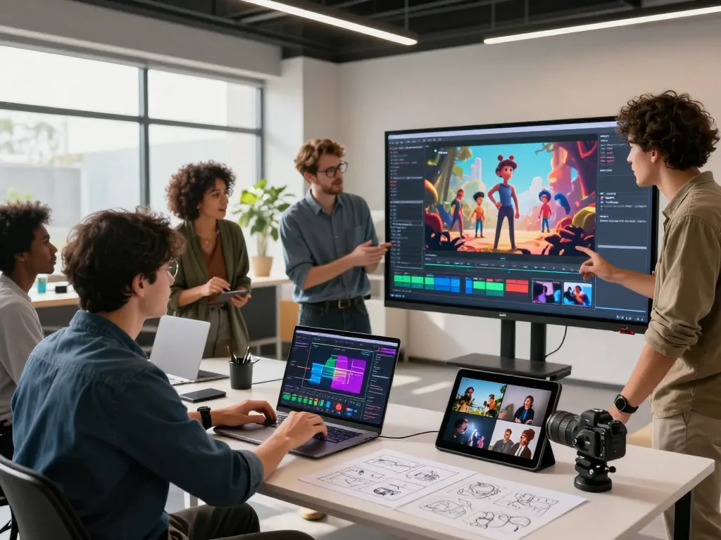 Mind control in AI video production, showcasing creative professionals utilizing Kling Motion Control for innovative video generation.