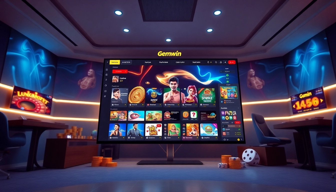Experience Gem Win with an immersive online gaming interface showcasing diverse games and exciting features.