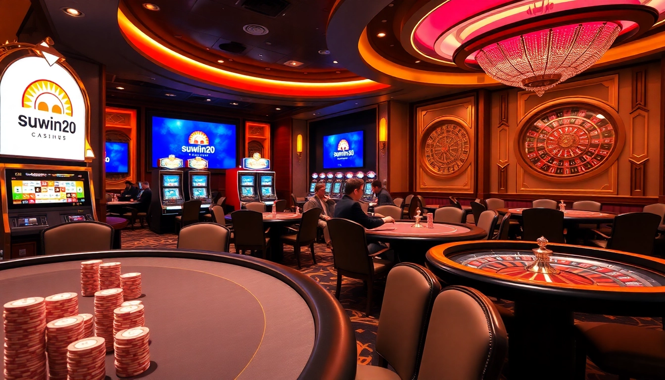 Engage in high-stakes poker action at sunwin20's luxurious casino tables surrounded by excitement.