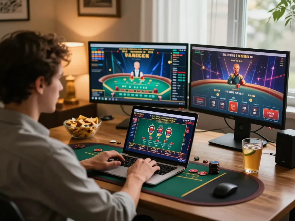 Engaging online gaming experience at https://rr88co.net/ showing a player in action during a live dealer game.