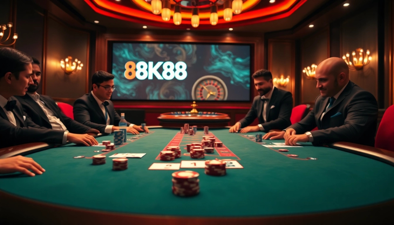 Experience thrilling action at 8k8 with vibrant poker tables and casino ambiance.