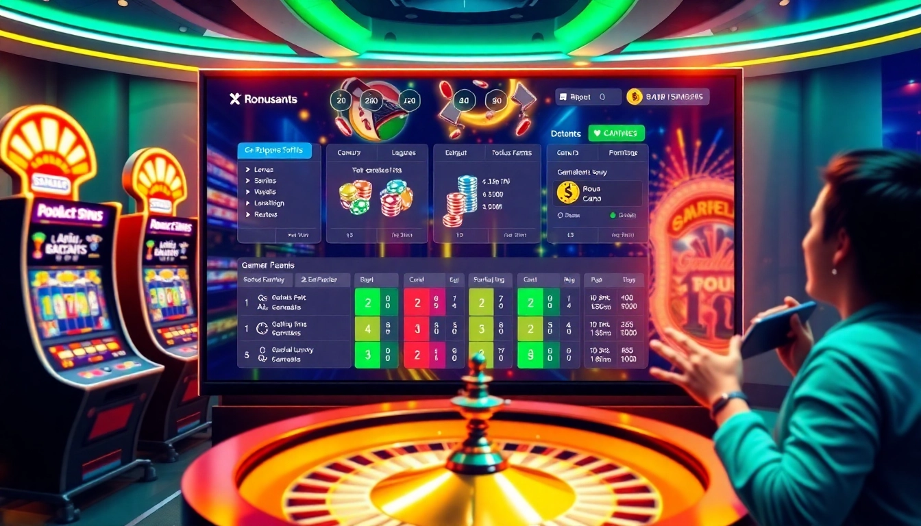 Engage in Robux gambling activities with vibrant casino interfaces and exciting leaderboard displays.