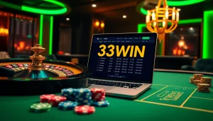 Experience the thrill of winning at 33win with vibrant casino visuals and exciting online gameplay.