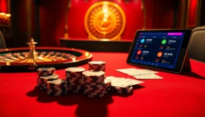 A thrilling game of k9k9 at an elegant poker table with chips and cards.